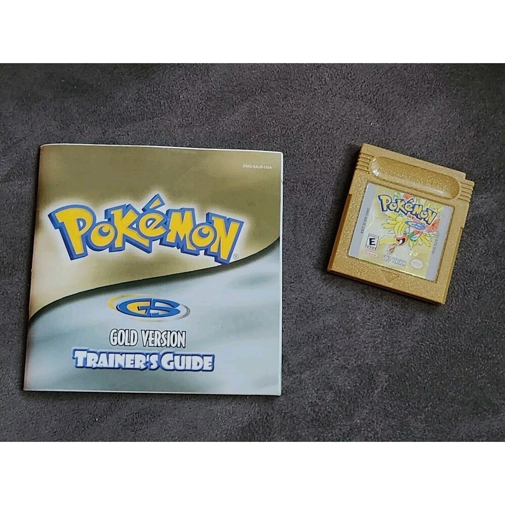 Gameboy Color Pokemon Gold Version With Training Book